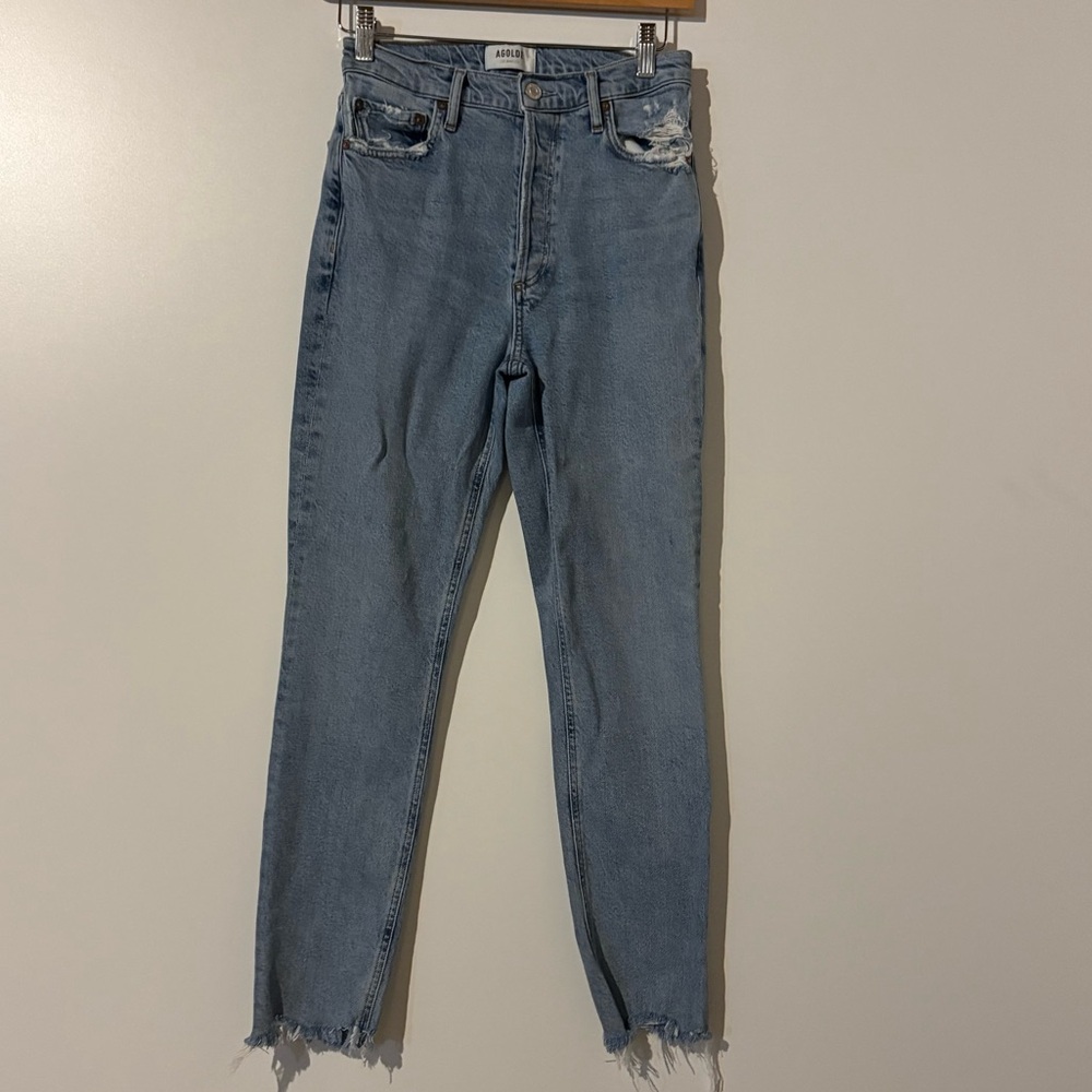 Agolde Nico Light Blue Denim Jeans Size 25